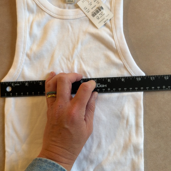 J. Crew Factory High-neck ribbed tank top • size XS • NWT • BG877 • white - Picture 5 of 8
